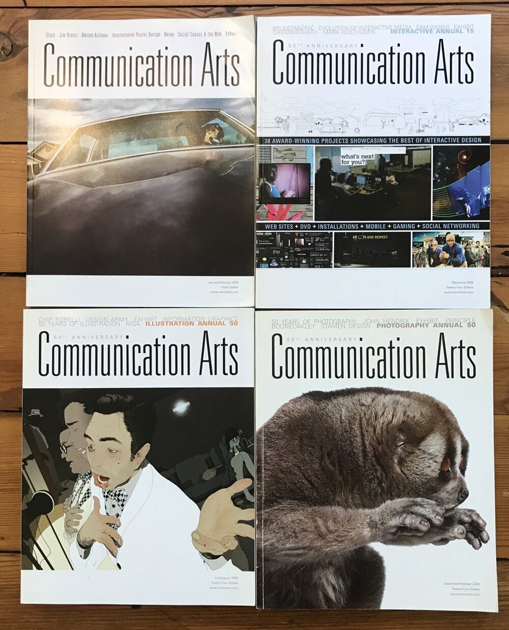 Set Lot 4 Vintage 2009 Issues Communication Arts Digital Advertising Magazine